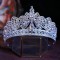 Silver Color Tiaras And Crowns For Rhinestone Head Ornaments Fashion Accessories Gift Wedding Bride Party Luxury Crystal Diadems 