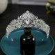 Silver Color Tiaras And Crowns For Wedding Bride Party Luxury Crystal Diadems Rhinestone Head Ornaments Fashion Accessories Gift