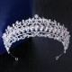 Silver Color Wedding Headband Crystal Bridal Crowns and Tiaras Hair Jewelry Accessories Women Rhinestone Headwear Queen Diadem