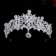 Silver Color Wedding Tiara Crystal Rhinestone Luxury Fashion Bridal Crown Diadem Headband Hair Accessories Headdress Head Jewelr