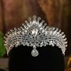 Silver Color Wedding Tiara Crystal Rhinestone Luxury Fashion Bridal Crown Diadem Headband Hair Accessories Headdress Head Jewelr