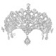 Silver Color Wedding Tiara Crystal Rhinestone Luxury Fashion Bridal Crown Diadem Headband Hair Accessories Headdress Head Jewelr