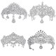 Silver Color Wedding Tiara Crystal Rhinestone Luxury Fashion Bridal Crown Diadem Headband Hair Accessories Headdress Head Jewelr