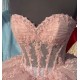 Sleeveless Pink Quinceanera Dresses Ball Gown Sweetheart Neck Tulle Sequin Party Sweet 16 Dress