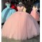 Sleeveless Pink Quinceanera Dresses Ball Gown Sweetheart Neck Tulle Sequin Party Sweet 16 Dress