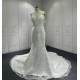 Sleeveless White Ivory Wedding Dress Princess Ball Gown Scoop Neck Bridal Gown Long vestidos de novia 2024