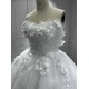 Strapless 3D Flowers Wedding Dress Sweetheart Neck Bridal Gown Women Vestidos De Novia