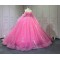 Strapless Hot Pink Quinceanera Dresses for 15 Anos Sweetheart Neck Appliques Vestidos De Baile Customised