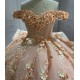 Sweetheart Blush Quinceanera Dresses Off the Shoulder Vestido De 15 Customised 3D Flowers Instagram Gowns