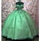 Sweetheart Green Luxury Quinceanera Dresses 3D Butterfly Lace up Sweep Train Customized Sweet 15 Gowns