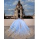 Sweetheart Neck Sky Blue Quinceanera Dress 2024 Formal Vestidos De 15 Anos Sequin Cocktail Dresses