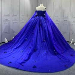 Sweetheart Purple Quinceanera Dresses for 15 Years Strapless 3D Flowers 15 Anos Vestido Customised