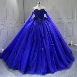 Sweetheart Purple Quinceanera Dresses for 15 Years Strapless 3D Flowers 15 Anos Vestido Customised