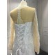 Two In One Wedding Dress Sequin Full Sleeves Bridal Gown Customized Women Holidays Party Clothing