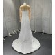 Two In One Wedding Dresses Lace Appliques Long Sleeve Bridal Gowns vestido de noiva