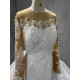 Two In One Wedding Dresses Lace Appliques Long Sleeve Bridal Gowns vestido de noiva