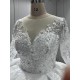 Vestido De Noiva 2024 Long Sleeves Wedding Dress Ball Gown Lace Bridal Gown Custom Made Robe De Mariee