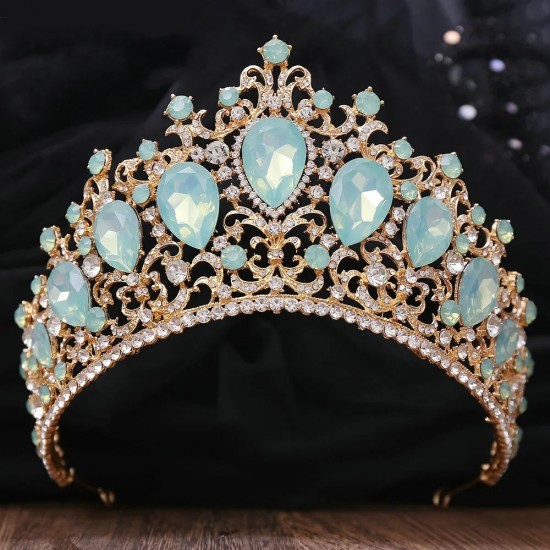 Vintage Baroque Bridal Crystal Crown Rhinestone Tiaras Princess Queen Bride Wedding Party Prom Headdress Hair Accessories