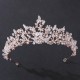 Vintage Baroque Crystal Crown Heart Luxury Bridal Rhinestone Tiaras Prom Pageant Diadem Handmade Headdress Hair Accessories