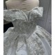 Vintage Off Shoulder Wedding Dresses Strapless Lace Tulle Sweep Train New Design Bridal Gowns