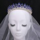 Wedding Hair Accessories Baroque Rhinestone Crystal Crown Tiara Wedding Headdress Party Bridal Hair Jewelry Tiaras with Comb