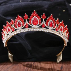 Wedding Hair Accessories Baroque Rhinestone Crystal Crown Tiara Wedding Headdress Party Bridal Hair Jewelry Tiaras with Comb