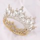 Wedding Hair Tiara Big Crystal Bridal Tiara Crown Queen Diadem Veil Tiaras Rhinestone Hair Accessories Headpieces Head Jewelry