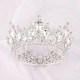 Wedding Hair Tiara Big Crystal Bridal Tiara Crown Queen Diadem Veil Tiaras Rhinestone Hair Accessories Headpieces Head Jewelry