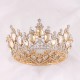 Wedding Hair Tiara Big Crystal Bridal Tiara Crown Queen Diadem Veil Tiaras Rhinestone Hair Accessories Headpieces Head Jewelry