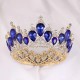 Wedding Hair Tiara Big Crystal Bridal Tiara Crown Queen Diadem Veil Tiaras Rhinestone Hair Accessories Headpieces Head Jewelry