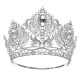 Wedding Hair Tiara Crystal Bridal Big Crown Silver Color Diadem Veil Tiaras Rhinestone Hair Accessories Headpieces Head Jewelry