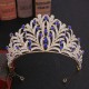 Wedding Hair Tiara Crystal Bridal Tiara Crown Gold Color Diadem Veil Tiaras Rhinestone Hair Accessories Headpieces Head Jewelry