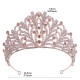 Wedding Hair Tiara Crystal Bridal Tiara Crown Gold Color Diadem Veil Tiaras Rhinestone Hair Accessories Headpieces Head Jewelry