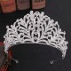 Wedding Hair Tiara Crystal Bridal Tiara Crown Gold Color Diadem Veil Tiaras Rhinestone Hair Accessories Headpieces Head Jewelry