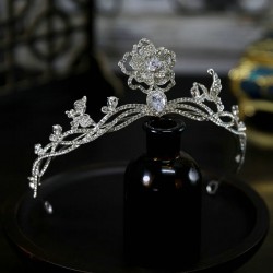 Wedding Hair Tiara Rhinestone Buterfly Flower Luxury Fashion Bridal Crown Diadem Headband Hair Accessories Headdress Head Jewelr