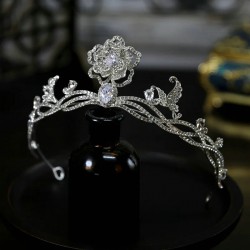 Wedding Hair Tiara Rhinestone Buterfly Flower Luxury Fashion Bridal Crown Diadem Headband Hair Accessories Headdress Head Jewelr