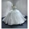 White Appliuqes Wedding Dresses Ball Gowns Custom Made Princess Formal Bridal Gown Vestido de Casamento