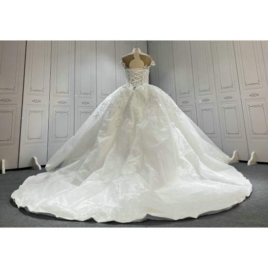 Sleevelss Budget African Ball Gown Wedding Dress CBWD0013