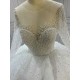 Sparkly Cathedral Train Pearl Wedding Ball Gowns CBWD0014