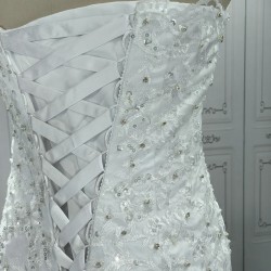 Straples Ruffled Mermaid Wedding Dresses CBWD0012