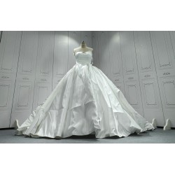 Strapless High Quality Satin Wedding Ball Gowns CBWD0011