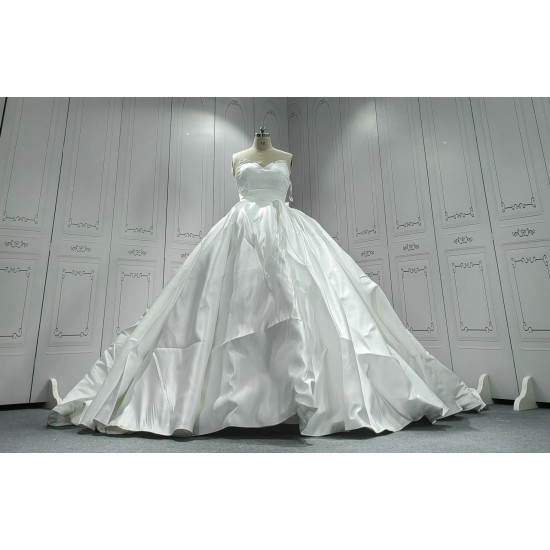 Strapless High Quality Satin Wedding Ball Gowns CBWD0011