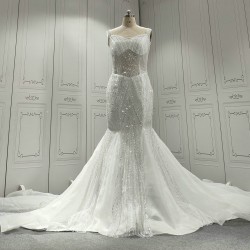 Sweetheart Fully Beaded Luxury Mermaid Wedding Dress CBWD009