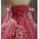 Tulle Lace Fuchisa Hot Pink Prom Party Dress