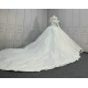 Two In One Pearl Ball Gown Wedding Dress With Detachable Top CBWD006